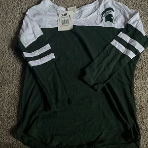 Michigan State glitter shirt NWT